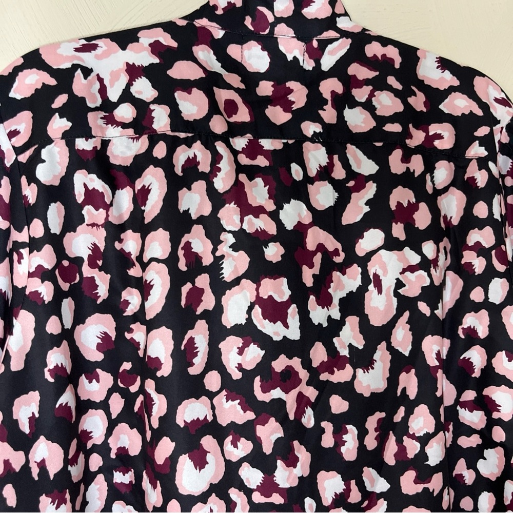 Charlie Paige Pink and Black Animal Print Blouse - Picture 7 of 11